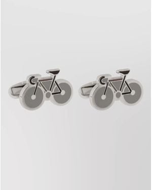 Paul Smith Cufflinks Bicycle Motif Enamel - Metallic