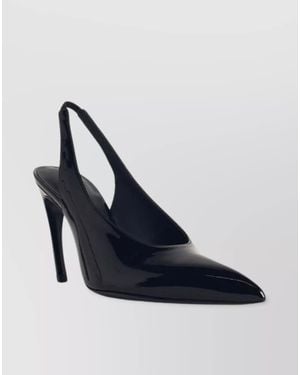 The Attico Patent Slingback Pumps - Blue