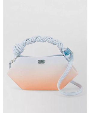 Ganni Bou Mini Shoulder Bag Braided Handle - Blue