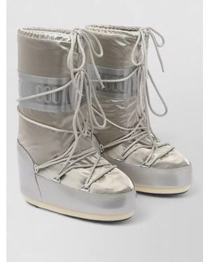 Moon Boot Technical Fabric Panelled Knee-High Snow Boots - Grey