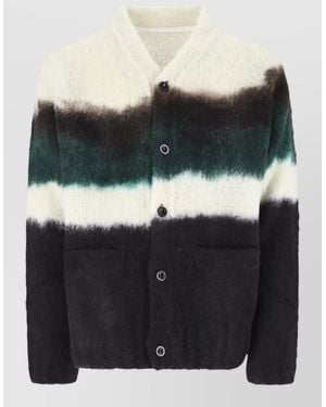 Sacai Wool Long-Sleeve Cardigan - Black