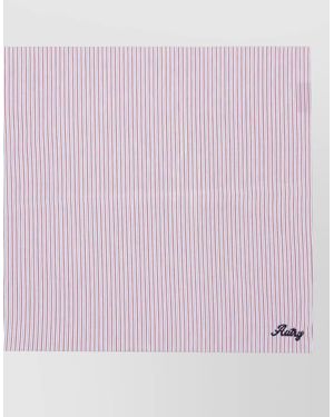Autry Embroidered Tie Scarf Striped Pattern - Pink