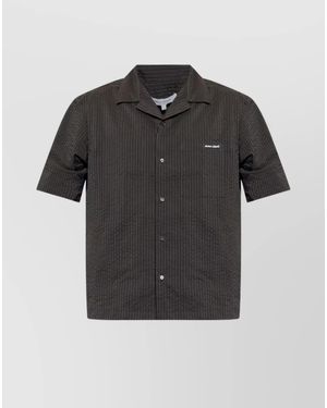 Maison Kitsuné Holiday Shirt Featuring Cuban Collar - Black