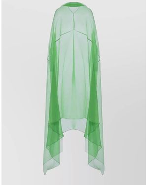 Dries Van Noten Silk Maxi Beach Cover-Up - Green