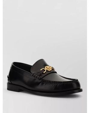 Versace Leather Loafers - Black