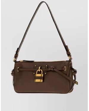 Chloé Paddington Mini Leather Clutch Bag - Brown