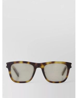 Saint Laurent Sl 819 Acetate Rectangular Sunglasses Tortoiseshell - Gray