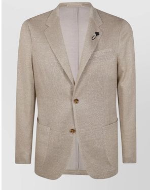 Lardini Knitted Suit Jacket - Natural