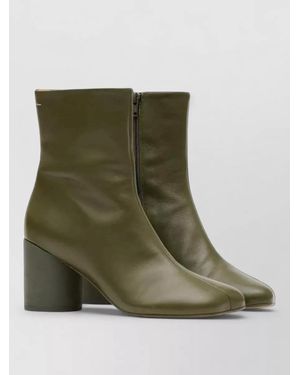 MM6 by Maison Margiela Leather Ankle Boots - Green