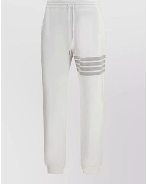 Thom Browne Sweatpants Loopback 4 Bar Side Stripes - White
