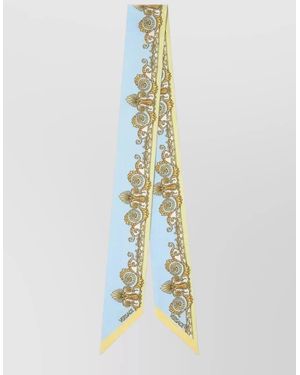 Versace Silk Printed Scarf - Blue