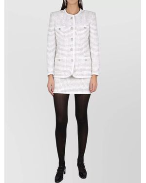 Alessandra Rich Tweed Jacket - White
