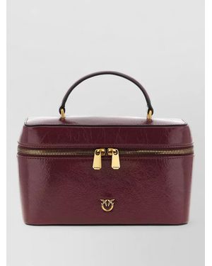 Pinko Love Bag Mini Leather Top Handle Bag - Purple