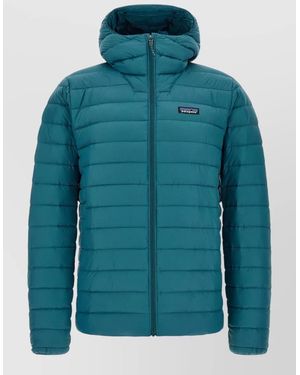Patagonia Down Hooded Puffer Jacket - Blue