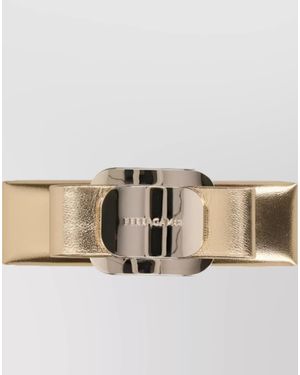 Ferragamo Metallic Bow Hair Accessories - Natural