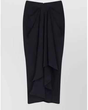 Givenchy Draped High-Rise Pencil Skirt - Black