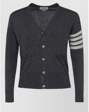Thom Browne Wool Cardigan - Black