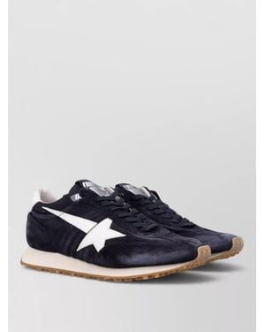 Golden Goose Marathon Track Suede Star Trainers - Blue