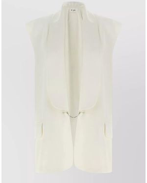 DI.LA3 PARI' Evening Tuxedo Gilet Shawl Lapel Flap Pockets - White