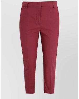 Weekend by Maxmara Slim Fit Cropped Ankle Trousers - Red
