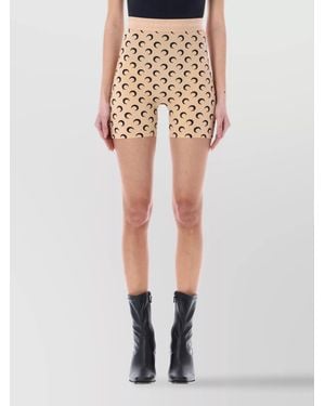 Marine Serre Moon Cyclist High Waist Stretch - White