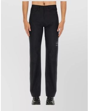 MM6 MAISON MARGIELA X SALOMON Ankle Length Straight Leg Trousers Elastic Waistband - Blue