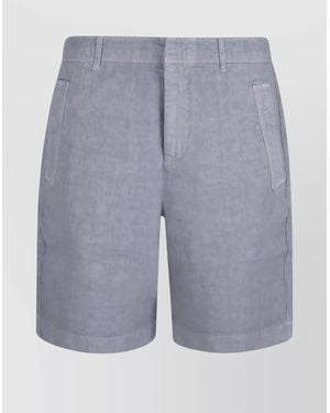 Eleventy Bermuda Shorts With Back Pockets And Belt Loops - Blue