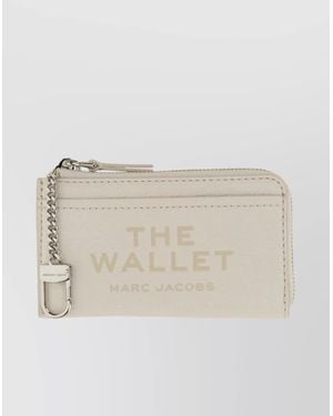 Marc Jacobs Leather Cardholder With Metal Chain Detail - Natural