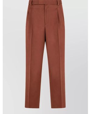 BOSS Virgin Wool High-Rise Pleated Straight-Leg Tailored Trousers