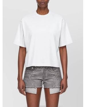 Rick Owens Cotton Short-Sleeve Bodysuit - White