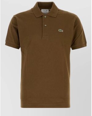 Lacoste Piquet Polo Shirt Straight Cut Short Sleeves - Green
