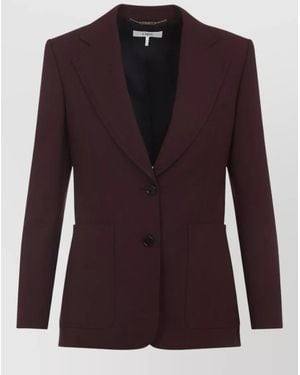 Chloé Wool Single-Breasted Blazer - Purple
