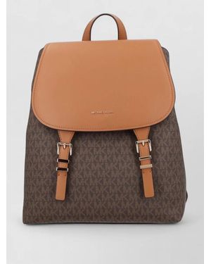 Michael Kors Backpack Adjustable Straps Exterior Zip Pocket Top Handle - Black