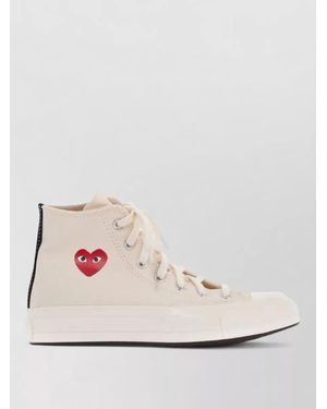 COMME DES GARÇONS PLAY Cotton High-Top Trainers - Natural