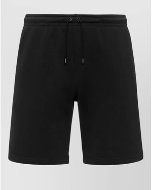 K-Way Poly Cotton Knee Length Casual Shorts - Black