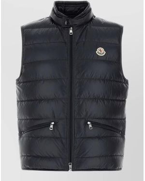 Moncler Nylon Sleeveless Gui Down Jacket - Black