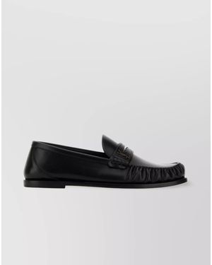 Saint Laurent Leather Laurent Loafers - Black