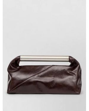 MM6 by Maison Margiela Japanese Leather Clutch Bag - Brown