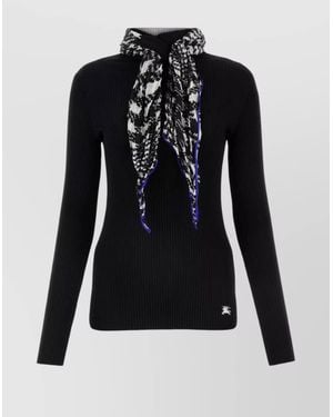 Burberry Viscose Blend Jumper - Black