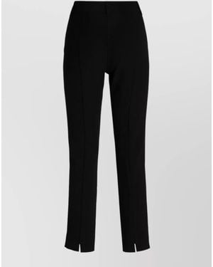 SIMONA CORSELLINI Tailored Stretch Pants Belt Loops Design - Black