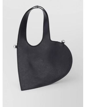 Coperni Heart Mini Leather Shoulder Bag - Black