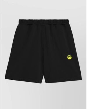 Barrow Logo Sweatshorts Elastic Waistband Detail - Black