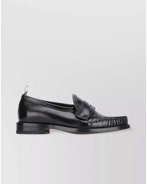 Thom Browne Leather Loafers - Black