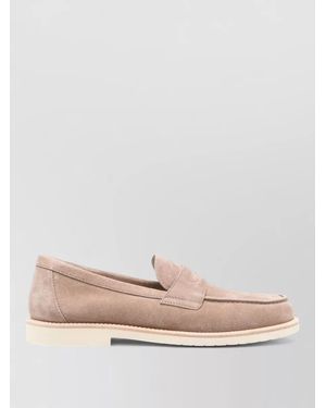 Brunello Cucinelli Suede Penny Loafers - Pink