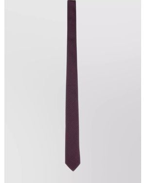 Ferragamo Slim Textured Silk Tie - Purple