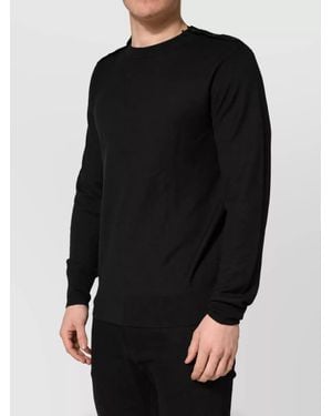 Dolce & Gabbana Silk Long-Sleeve Crew-Neck Jumper - Black