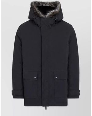 Yves Salomon Down Parka Jacket - Blue