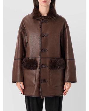 Urbancode Reversible Faux Fur Midi Coat - Brown