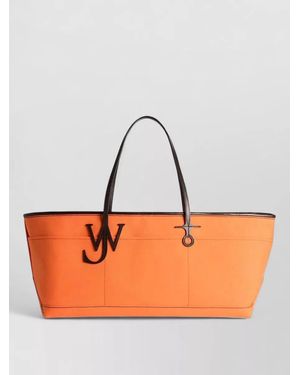 JW Anderson Rectangular Tote Bag Dual Top Handles - Orange