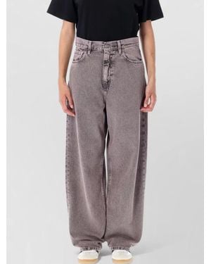 Carhartt Denim High-Rise Wide-Leg Trousers - Multicolour